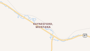 Raynesford, Montana map