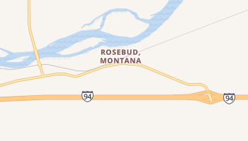 Rosebud, Montana map