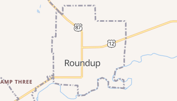Roundup, Montana map