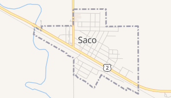 Saco, Montana map