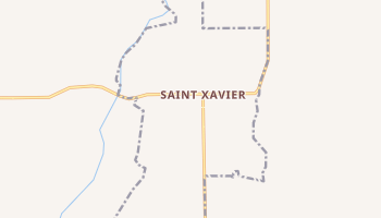 Saint Xavier, Montana map