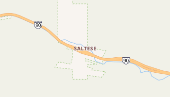 Saltese, Montana map