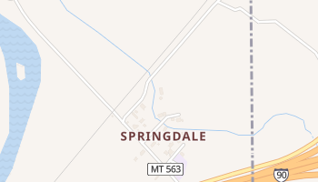Springdale, Montana map