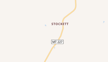 Stockett, Montana map