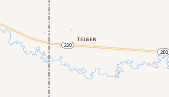 Teigen, Montana map