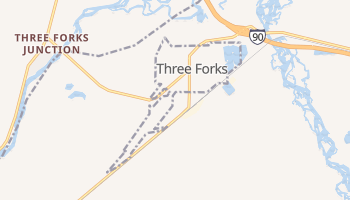 Three Forks, Montana map