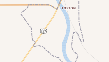 Toston, Montana map