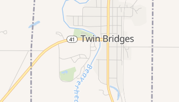 Twin Bridges, Montana map