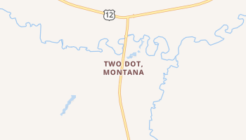 Twodot, Montana map