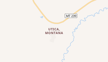 Utica, Montana map