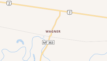 Wagner, Montana map