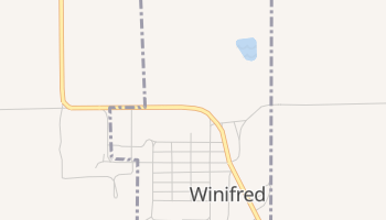 Winifred, Montana map