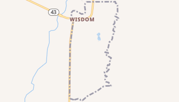 Wisdom, Montana map