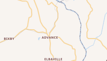 Advance, North Carolina map
