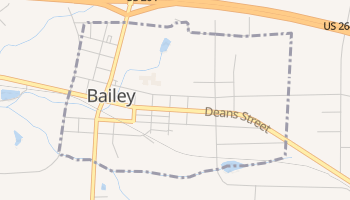 Bailey, North Carolina map