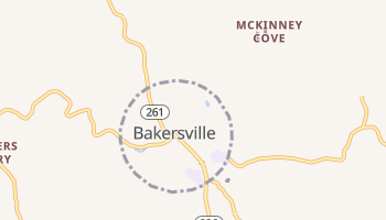 Bakersville, North Carolina map