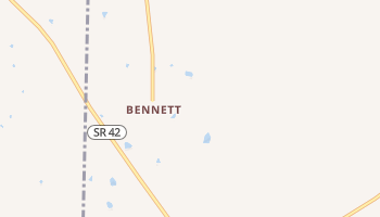 Bennett, North Carolina map
