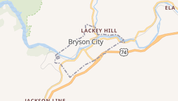 Bryson City, North Carolina map