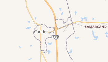 Candor, North Carolina map