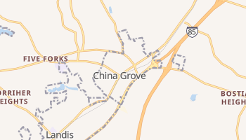 China Grove, North Carolina map