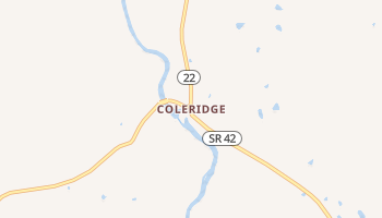 Coleridge, North Carolina map