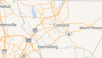 Concord, North Carolina map