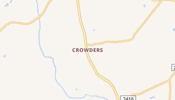 Crowders, North Carolina map
