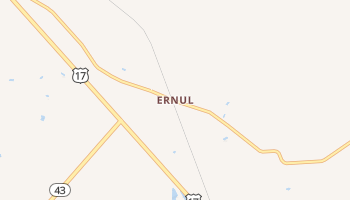 Ernul, North Carolina map