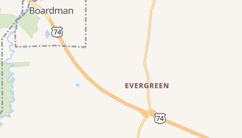 Evergreen, North Carolina map