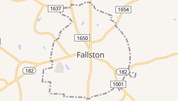 Fallston, North Carolina map