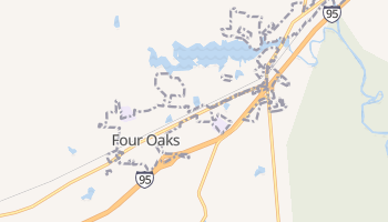 Four Oaks, North Carolina map