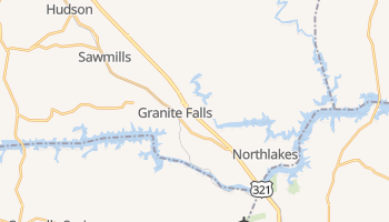 Granite Falls, North Carolina map