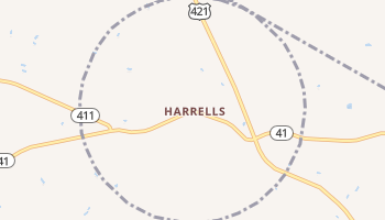 Harrells, North Carolina map