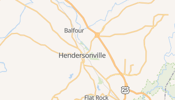 Hendersonville, North Carolina map