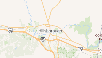 Hillsborough, North Carolina map