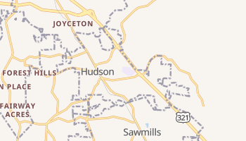 Hudson, North Carolina map