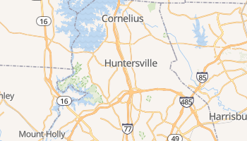 Huntersville, North Carolina map
