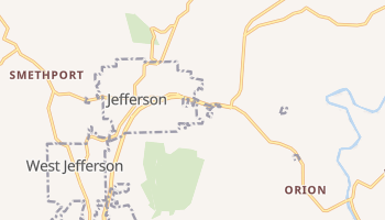 Jefferson, North Carolina map