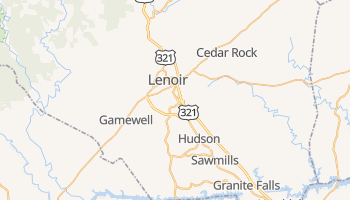 Lenoir, North Carolina map