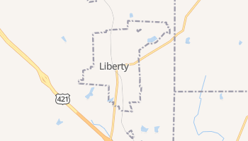 Liberty, North Carolina map