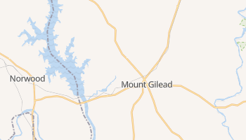 Mount Gilead, North Carolina map