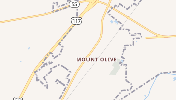 Mount Olive, North Carolina map