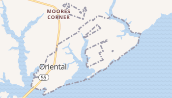 Oriental, North Carolina map