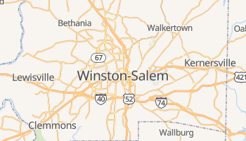 Winston-Salem, North Carolina map