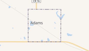 Adams, North Dakota map