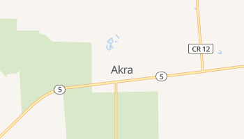 Akra, North Dakota map