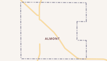 Almont, North Dakota map