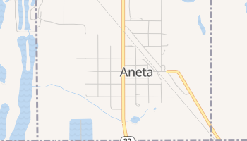 Aneta, North Dakota map