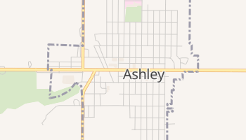 Ashley, North Dakota map