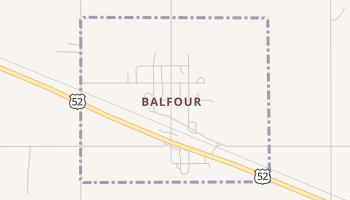 Balfour, North Dakota map